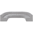 Bowery Hill Contemporary Grey Boucle Fabric Modular Sectional