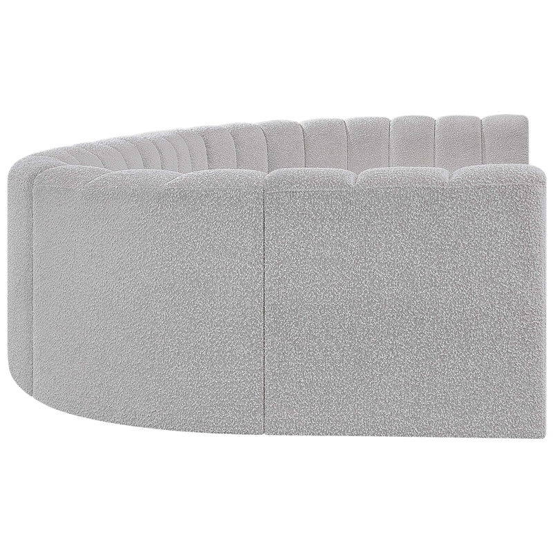 Bowery Hill Contemporary Grey Boucle Fabric Modular Sectional