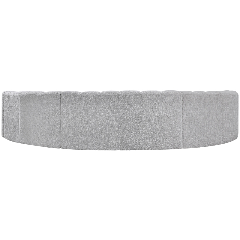 Bowery Hill Contemporary Grey Boucle Fabric Modular Sectional