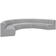 Bowery Hill Contemporary Grey Boucle Fabric Modular Sectional