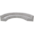 Bowery Hill Contemporary Grey Boucle Fabric Modular Sectional