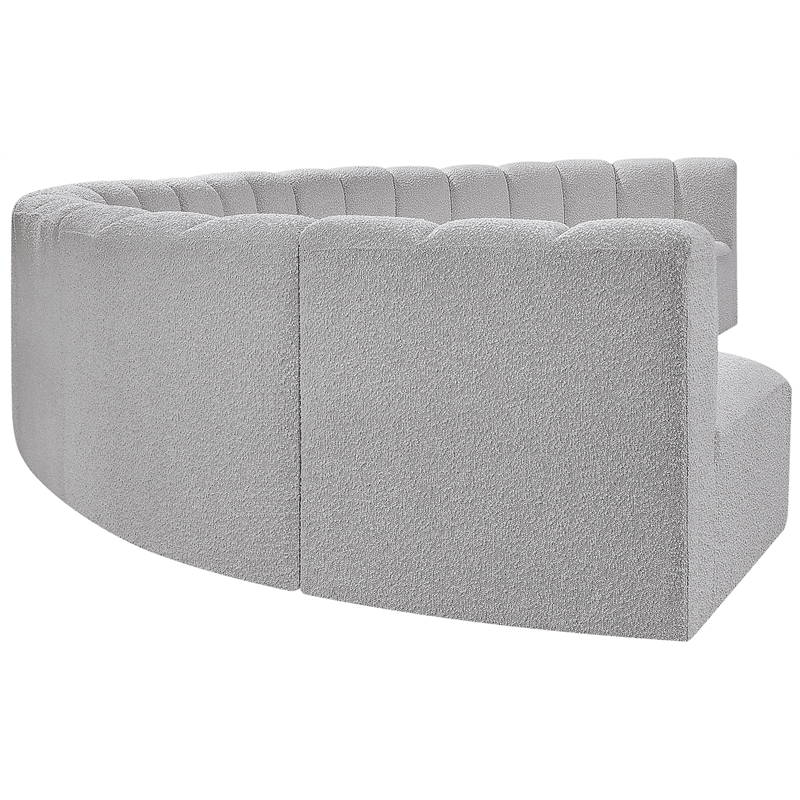 Bowery Hill Contemporary Grey Boucle Fabric Modular Sectional