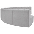 Bowery Hill Contemporary Grey Boucle Fabric Modular Sectional