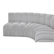Bowery Hill Contemporary Grey Boucle Fabric Modular Sectional