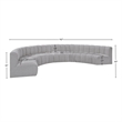 Bowery Hill Contemporary Grey Boucle Fabric Modular Sectional