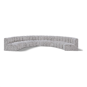 Bowery Hill Contemporary Grey Boucle Fabric Modular Sectional
