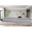 Bowery Hill Contemporary Grey Boucle Fabric Modular Sectional