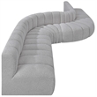 Bowery Hill Contemporary Grey Boucle Fabric Modular Sectional