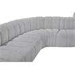 Bowery Hill Contemporary Grey Boucle Fabric Modular Sectional