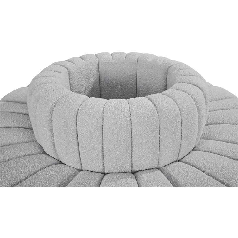 Bowery Hill Contemporary Grey Boucle Fabric Modular Sectional
