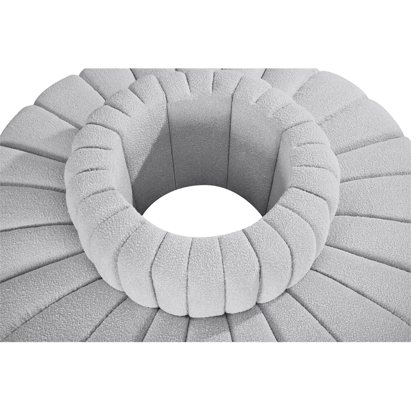 Bowery Hill Contemporary Grey Boucle Fabric Modular Sectional