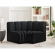 Bowery Hill Contemporary Soft Black Velvet Modular Sectional
