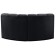 Bowery Hill Contemporary Soft Black Velvet Modular Sectional