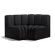 Bowery Hill Contemporary Soft Black Velvet Modular Sectional