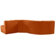 Bowery Hill Contemporary Soft Cognac Velvet Modular Sectional