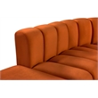 Bowery Hill Contemporary Soft Cognac Velvet Modular Sectional