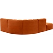 Bowery Hill Contemporary Soft Cognac Velvet Modular Sectional