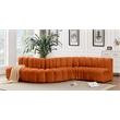 Bowery Hill Contemporary Soft Cognac Velvet Modular Sectional