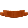 Bowery Hill Contemporary Soft Cognac Velvet Modular Sectional