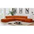 Bowery Hill Contemporary Soft Cognac Velvet Modular Sectional