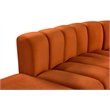 Bowery Hill Contemporary Soft Cognac Velvet Modular Sectional