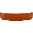 Bowery Hill Contemporary Soft Cognac Velvet Modular Sectional