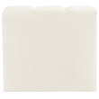 Bowery Hill Contemporary Deep Channel Tufted Soft Cream Velvet Curved Corner