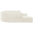 Bowery Hill Contemporary Soft Cream Velvet Modular Sectional