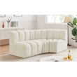Bowery Hill Contemporary Soft Cream Velvet Modular Sectional