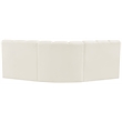 Bowery Hill Contemporary Soft Cream Velvet Modular Sectional