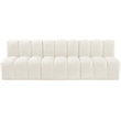 Bowery Hill Contemporary Soft Cream Velvet Modular Sectional