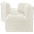 Bowery Hill Contemporary Soft Cream Velvet Modular Sectional