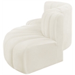 Bowery Hill Contemporary Soft Cream Velvet Modular Sectional