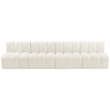Bowery Hill Contemporary Soft Cream Velvet Modular Sectional