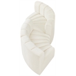 Bowery Hill Contemporary Soft Cream Velvet Modular Sectional