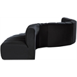 Bowery Hill Contemporary Soft Black Velvet Modular Sectional