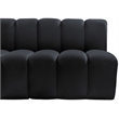 Bowery Hill Contemporary Soft Black Velvet Modular Sectional