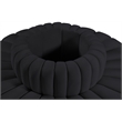 Bowery Hill Contemporary Soft Black Velvet Modular Sectional