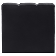 Bowery Hill Contemporary Deep Channel Tufted Soft Black Velvet Straight Chair