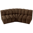 Bowery Hill Contemporary Soft Brown Velvet Modular Sectional
