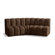 Bowery Hill Contemporary Soft Brown Velvet Modular Sectional