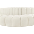 Bowery Hill Contemporary Soft Cream Velvet Modular Sectional