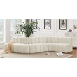 Bowery Hill Contemporary Soft Cream Velvet Modular Sectional
