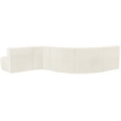 Bowery Hill Contemporary Soft Cream Velvet Modular Sectional