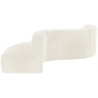 Bowery Hill Contemporary Soft Cream Velvet Modular Sectional