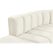 Bowery Hill Contemporary Soft Cream Velvet Modular Sectional