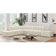 Bowery Hill Contemporary Soft Cream Velvet Modular Sectional