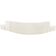 Bowery Hill Contemporary Soft Cream Velvet Modular Sectional