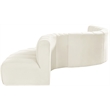Bowery Hill Contemporary Soft Cream Velvet Modular Sectional