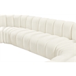 Bowery Hill Contemporary Soft Cream Velvet Modular Sectional